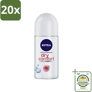 20 x Nivea - Deodorant - Roller - Dry Comfort - 48 Uur Lang Werkend - 50 ml - Grootverpakking - Nivea Deodorant Roller - Anti-transpirant - 48 Uur Bescherming - Zweetbeheersing - Geurbeheersing