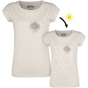 Harry Potter Marauders Map UV Dames T-shirt - gemêleerd crème - S