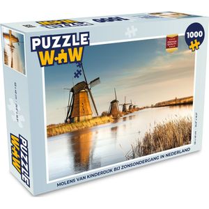 Puzzel Molen - Holland - Landschap - Legpuzzel - Puzzel 1000 stukjes volwassenen