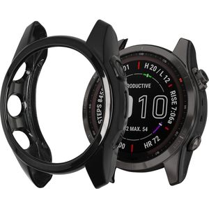 kwmobile Sportbeschermhoes - Geschikt voor Garmin Fenix 7S - Zwart/Zilver