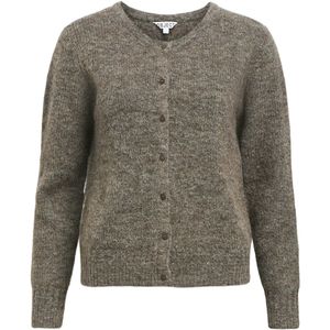 Object Vest Objabby Ls Re Knit Cardigan Div 23047781 Morel/melange Dames Maat - M