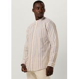 SELECTED MEN Slhslimnew-linen Shirt Ls Band W - met lange mouwen - Heren Camel - Maat XL