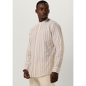 SELECTED MEN Slhslimnew-linen Shirt Ls Band W - met lange mouwen - Heren Camel - Maat XL