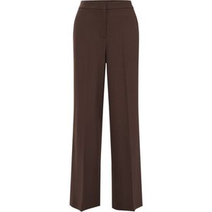 WE Fashion - Wide Leg Pantalon - Bruin - Regular Fit