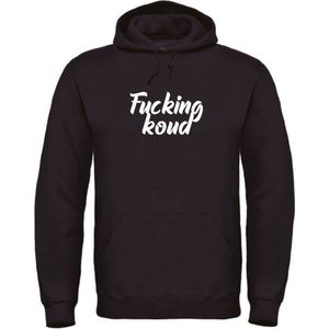 Fucking Koud wintersport hoodie Zwart S - soBAD. | Foute apres ski outfit | kleding | verkleedkleren | wintersporttruien | wintersport dames en heren