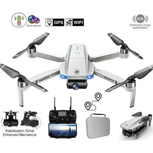 LUXWALLET Libra4 – FPV Drone Quadcopter - 25.2Km/h – WiFI GPS 1.2 KM – 2-As Gimbal - Full HD Camera - Zilver
