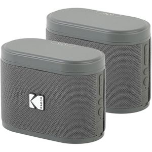 Kodak SoundBrix Bluetooth Speaker – Draadloze Muziek Box –5W RMS - 2pcs – Grijs