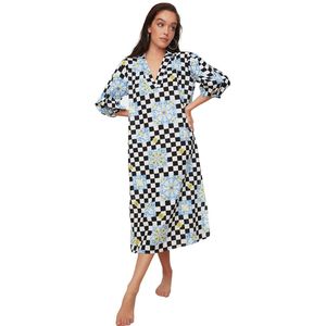 Trendyol Vrouwen Ballon mouw V-hals Verschuiving Jurk