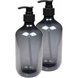 Benson - Zeepdispenser - Blauwgrijs - 500 ml - Zeeppompje - D7 x H19 cm