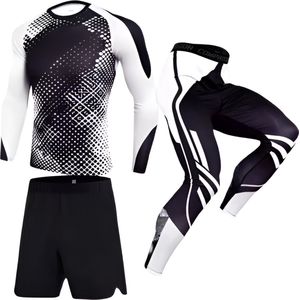 E-shop4u® - Mannen Compressie Sport Thermisch Ondergoed - Winter Warm Kompres Lange Onderbroek, Shirt, Tops, Bottom en Short Pant Pak - Warmte & Prestatie - Wit - M