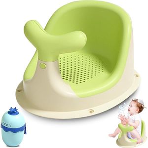 Badzitje voor baby's, badzitje voor babykuip, badzitje voor baby's, met anti-slip zuignappen van 8 maanden, babybadhulp, badstoel, ergonomisch en veilig voor kleine kinderen, baby's (groen)