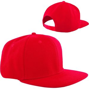 High profile snapback cap - Rood