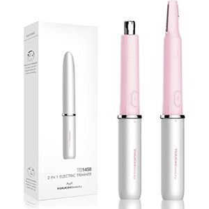 2-in-1 elektrische wenkbrauw en neustrimmer voor dames en heren - Pijnloos trimmen voor gezicht en lichaam