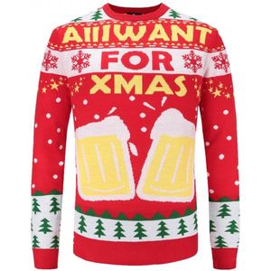 Kersttrui voor de bier liefhebber - Maat M - Foute Kersttrui - DrunkenDinos - Gebreide kersttrui - Foute trui - Feestkleding - Kerstkleding Fout Kerst Feest - Kerst trui - Kersttrui dames - Kersttrui heren - Lelijke Kersttrui - Grappige Kersttrui