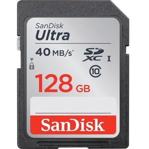 SanDisk Ultra SD Kaart 128GB - 40MB/s - Class 10