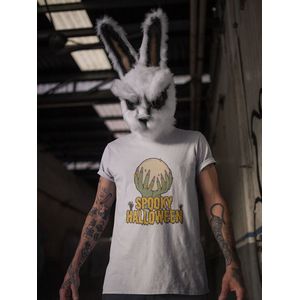 Shirt - Spooky halloween - Wurban Wear | Grappig shirt | Leuk cadeau | Unisex tshirt | Halloween kleding | Halloween shirt | Halloween queen | Pompoen shirt | trick or treat | Wit