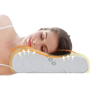 Nieuw 2024 upgrade orthopedisch memory foam kussen - ergonomisch neksteunkussen voor rug- en zijslapers - bamboe hoes - cervicale wervelkolom ondersteuning.