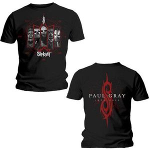 Slipknot - Paul Gray Heren T-shirt - M - Zwart