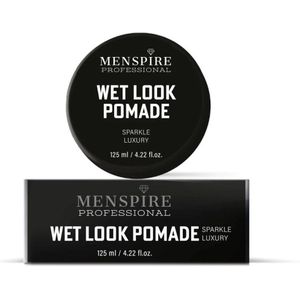Menspire Wet Look Pomade 125ml – Glanzende Wetlook Pomade voor Mannen – Sterke Fixatie Zonder Plakken – Geschikt voor Klassieke & Moderne Stijlen | High Shine Hair Pomade for Men – Long-Lasting Wet Look & Firm Hold – Easy to Wash Out