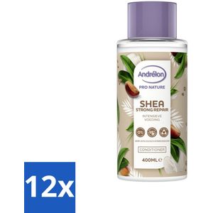 Andrélon - Pro Nature - Shea Strong Repair - Haarconditioner - 400 ml - Voordeelverpakking - 12 stuks