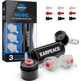 EarPeace - Festival Oordopjes - Herbruikbare Partyplugs - Transparant - Gehoorbescherming tot 26 dB - 6 Oordoppen