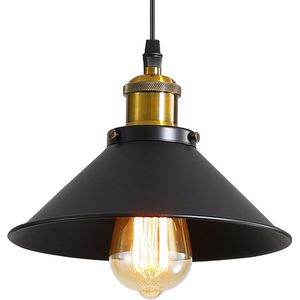 Goeco Industrieel Hanglamp - Zwart - Ø22CM