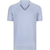 Jimmy Sanders Tricot Polo Shirt Korte Mouwen Heren Blauw - M