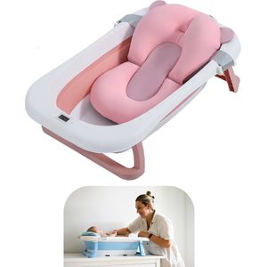Baboe Opvouwbaar Baby Bad - Babybad met Digitale Thermometer - zitbad - Opvouwbaar bad - Incl Badkussen - Roze