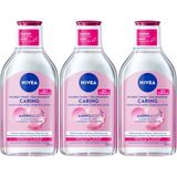 NIVEA 0% Residu Micellair Water Droge Huid - 3 x 400 ml - Voordeelverpakking