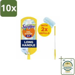 10 x Swiffer - Duster XXL – Starterkit – Uitschuifbare Stofwisser – 1 set - Grootverpakking - Stofduster - Telescopische Stofduster - Stofwisser - Stof Afnemen - Stof Afvoeren