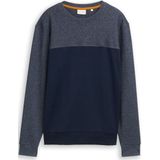 Tom Tailor - Sweater - Heren - XXL - Blauw - Katoen - 1048634