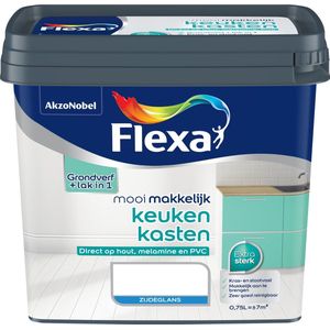 Flexa - Mooi Makkelijk Keukenkasten Zijdeglans - Muurverf - Vleugje Kleisteen - Mengverf - 0.75 Liter