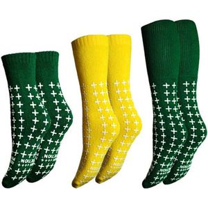 Anti-slip sokken, DUBBELZIJDIGE OPDRUK, geel, maat 35-38