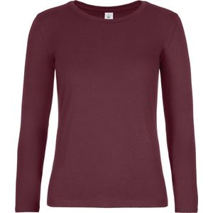 B&C #E190 Ladies' T-shirt long sleeve CGTW08T - Burgundy - XXL