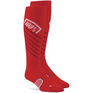 100percent Hi Side Lange Sokken Rood EU 38-42 Man,Vrouw
