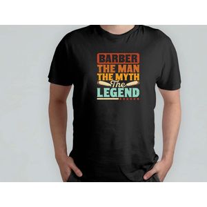 Barber The Myth The Legend - T Shirt - BarberLife - FreshFade - BarberShopVibes - HairArt - BarbierLeven - StrakkeFade - BarbierShopStijl - HaarKunst