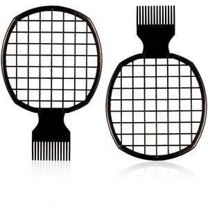 2 stuks Heren Krulkam - Afro Permanent Kam - Grid Kam - Twist Kam - Dubbelzijdig ontwerp - ABS-materiaal - Ergonomisch ontwerp - Levensduur van meer dan een jaar