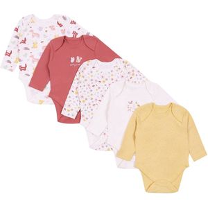 5x Gekleurd herfst baby rompertje, OEKO-TEX gecertificeerd 0-3 m 62 cm