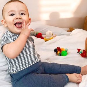 Babyrompertje met korte mouwen OrganicEra Organic Baby S/S bodysuit gestreept