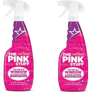 Stardrops The Pink Stuff Glass Cleaner - 2-pack - 2 x 750ml - glas reiniger - ramen reiniger - lood glas deuren - glasdeuren reiniger - stalen deur met glas reiniger