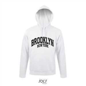 Hoodie 3-213 Brooklyn New York - Wit, xS