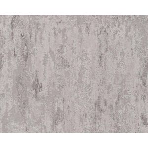 RUW METAAL BEHANG | Industrieel - grijs zilver - A.S. Création BETON ""Concrete & More