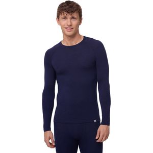 DANISH ENDURANCE Thermo Shirt met Lange Mouwen voor Heren - van Merino Wol - Donker Marineblauw - L