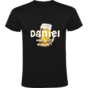 Ik ben Daniel, waar blijft mijn bier Heren T-shirt - cafe - kroeg - feest - festival - zuipen - drank - alcohol