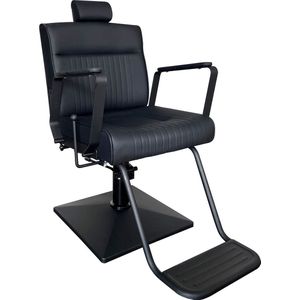 Moderne Kappersstoel - Zwart met Verstelbare Rugleuning