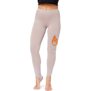 Bellivalini Dames Thermische Legging met Stijgbeugels - Sport - Vrijetijdsbroek - Lang - Sporbroek - BLV-BLV50-321-LE - Caffelatte - XXL