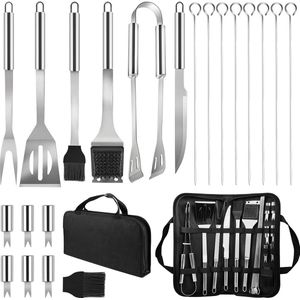 Grillset - Luxe BBQ Gereedschap Accessoires-set – duurzaam – RVS