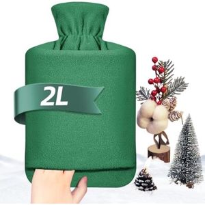 Warmwaterkruik 2 liter met zachte hoes - Lekdicht en comfortabel