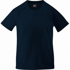 Fruit Of The Loom Kinderen Unisex Prestatie Sportskleding T-Shirt (2 stuks) (Donker Marine) Maat 140