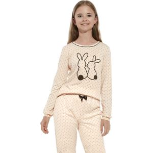 Cornette Katoenen Pyjama Meisjes Winter Matching Gezin Pyama Lange Mouw Lange Broek Rabbits 961/151 962/151 98/104